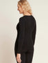BOODY Long Sleeve Crew Neck Top Black S-Matakana Pharmacy